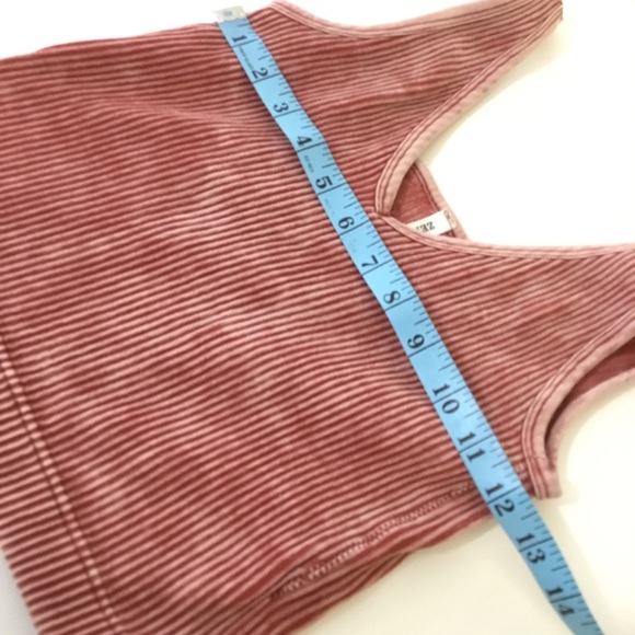 Zenana 2 Way Ribbed Crop Top - Picture 7 of 8